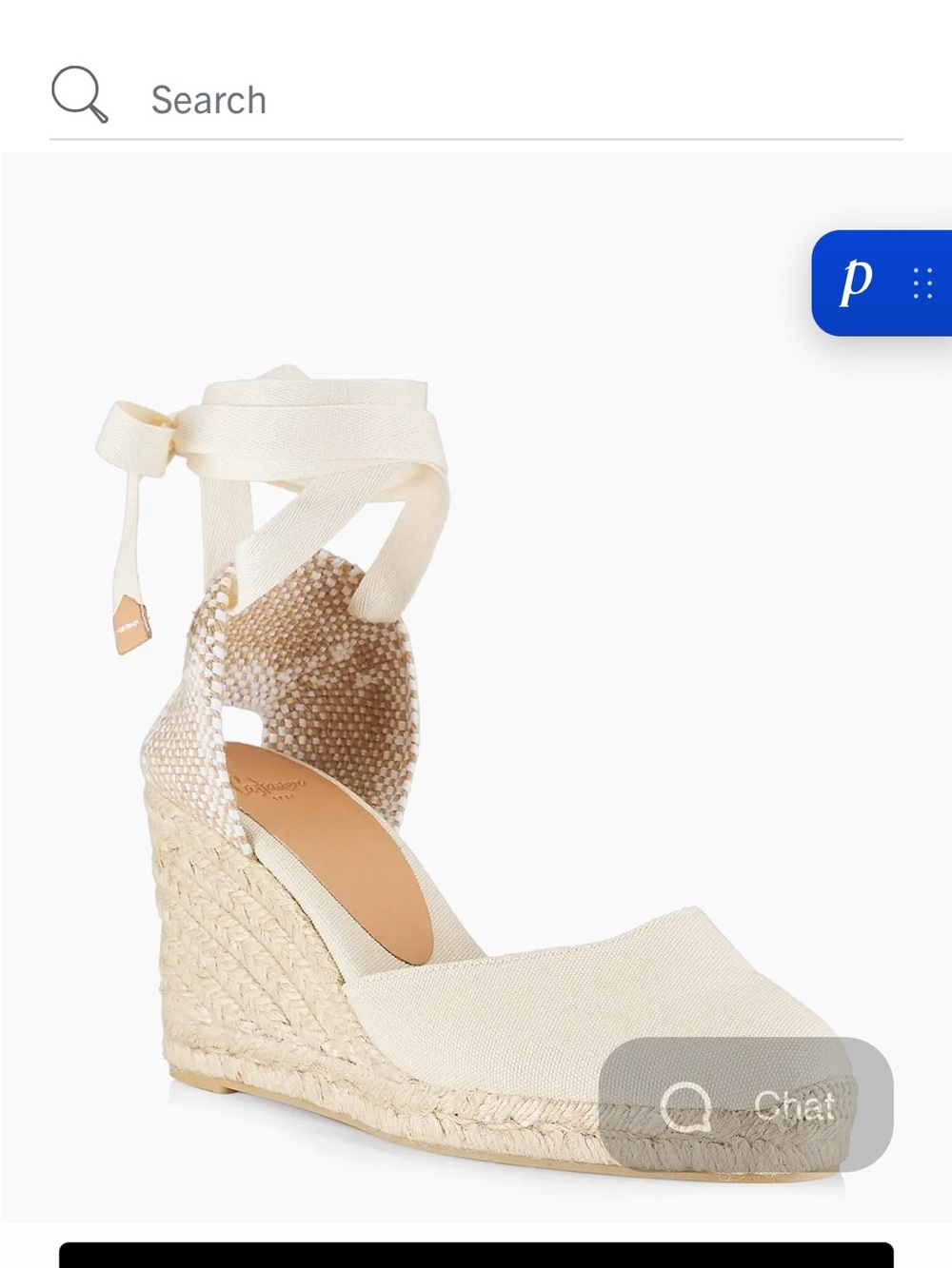 Castaner Carina Espadrille Wedge Sandal with Ankle Tie
